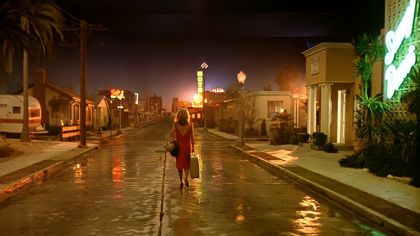 在弗朗西斯·福特·科波拉1982年的音乐爱情故事中，泰瑞·加尔走在拉斯维加斯的弗里蒙特大街上